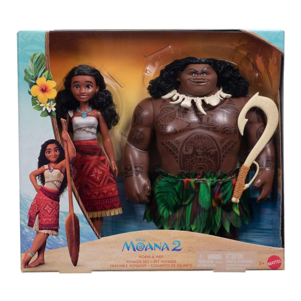 Muñeca Moana y Maui 2PK Voyager Set