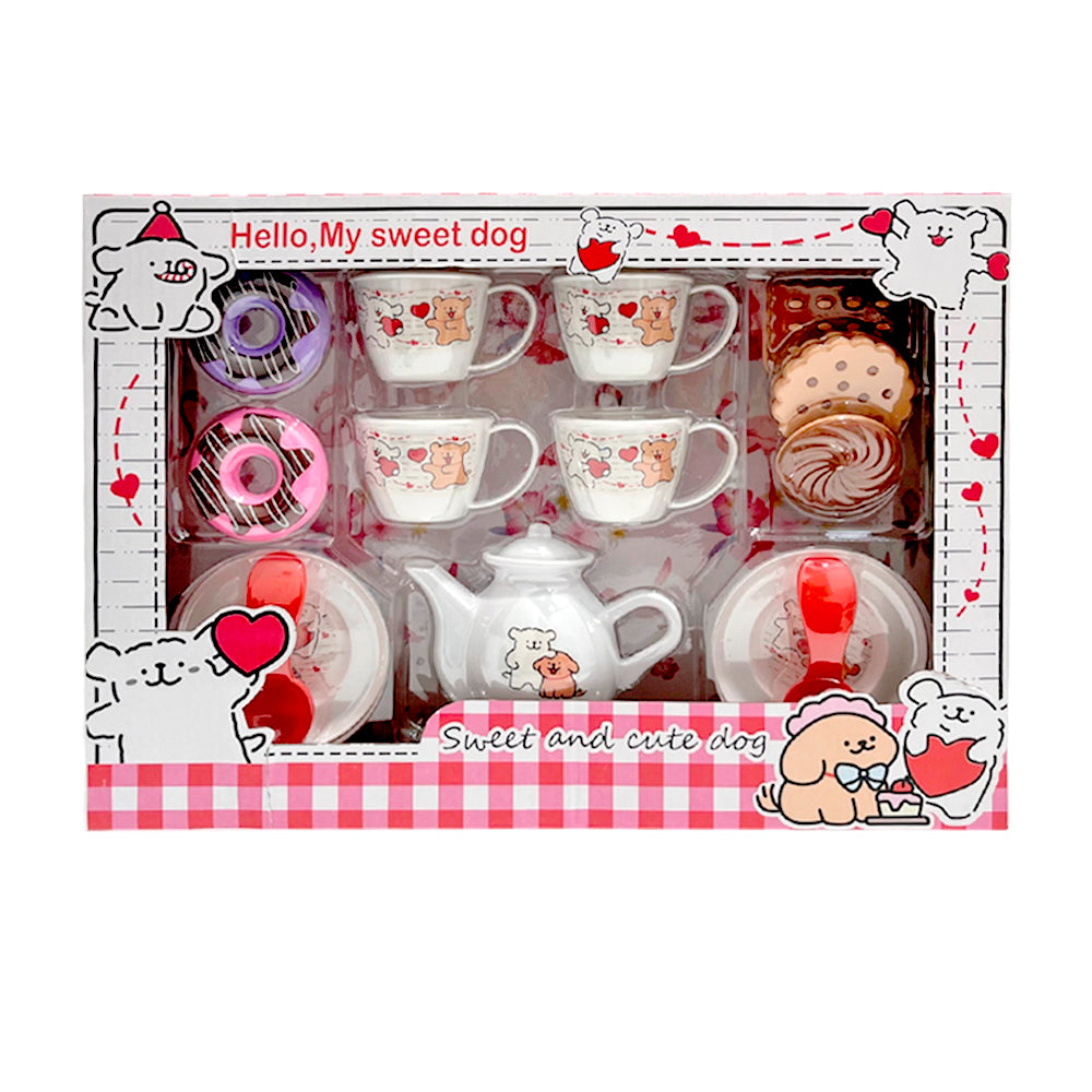 Set My Sweet Dog con tazas y tetera
