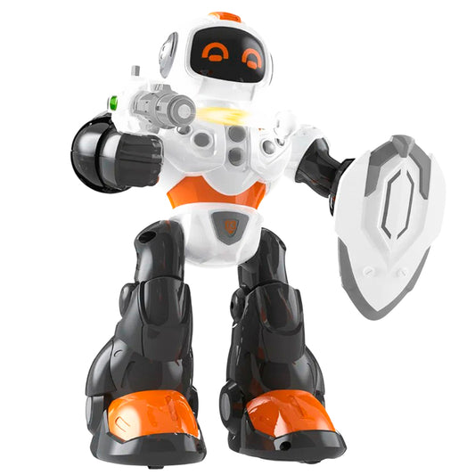Robot de juguete con escudo y arma