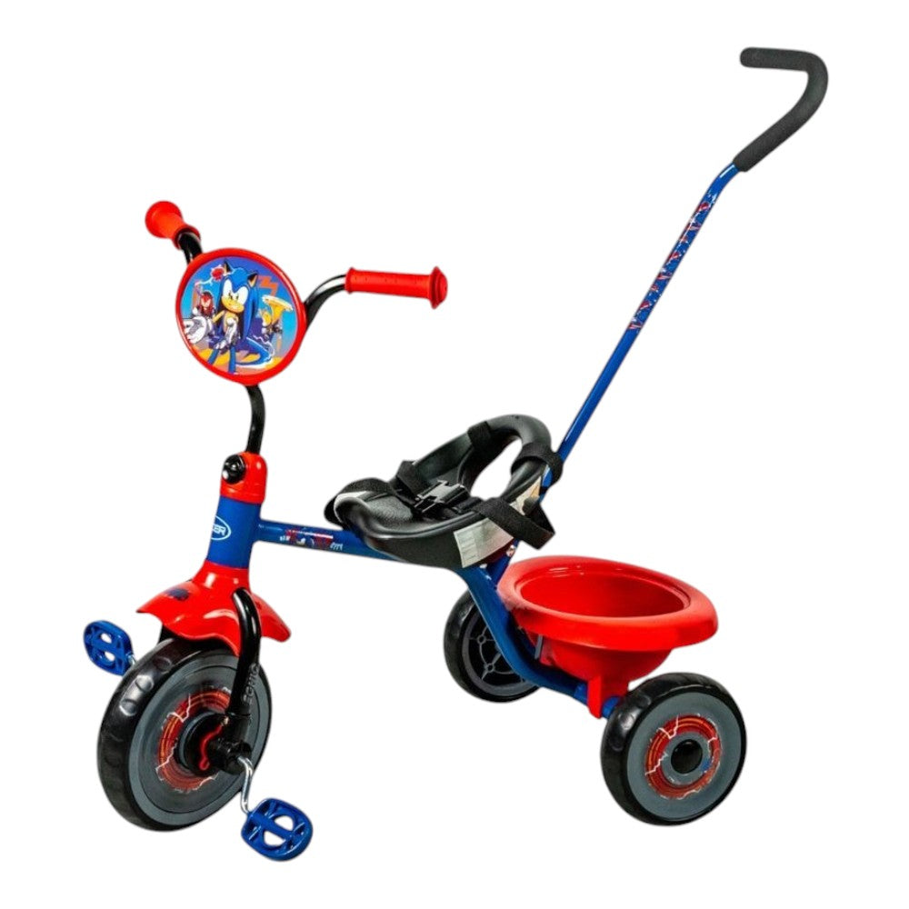Triciclo Sonic con Canasto, Cinturón y Guía