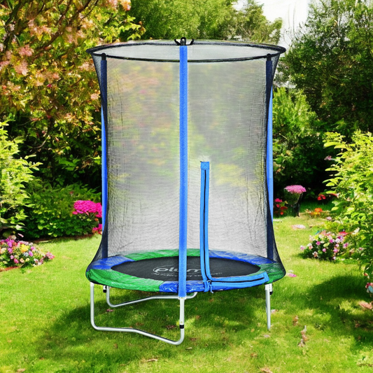 Trampolín De 4 Pies Azul/Verde con Malla de Seguridad