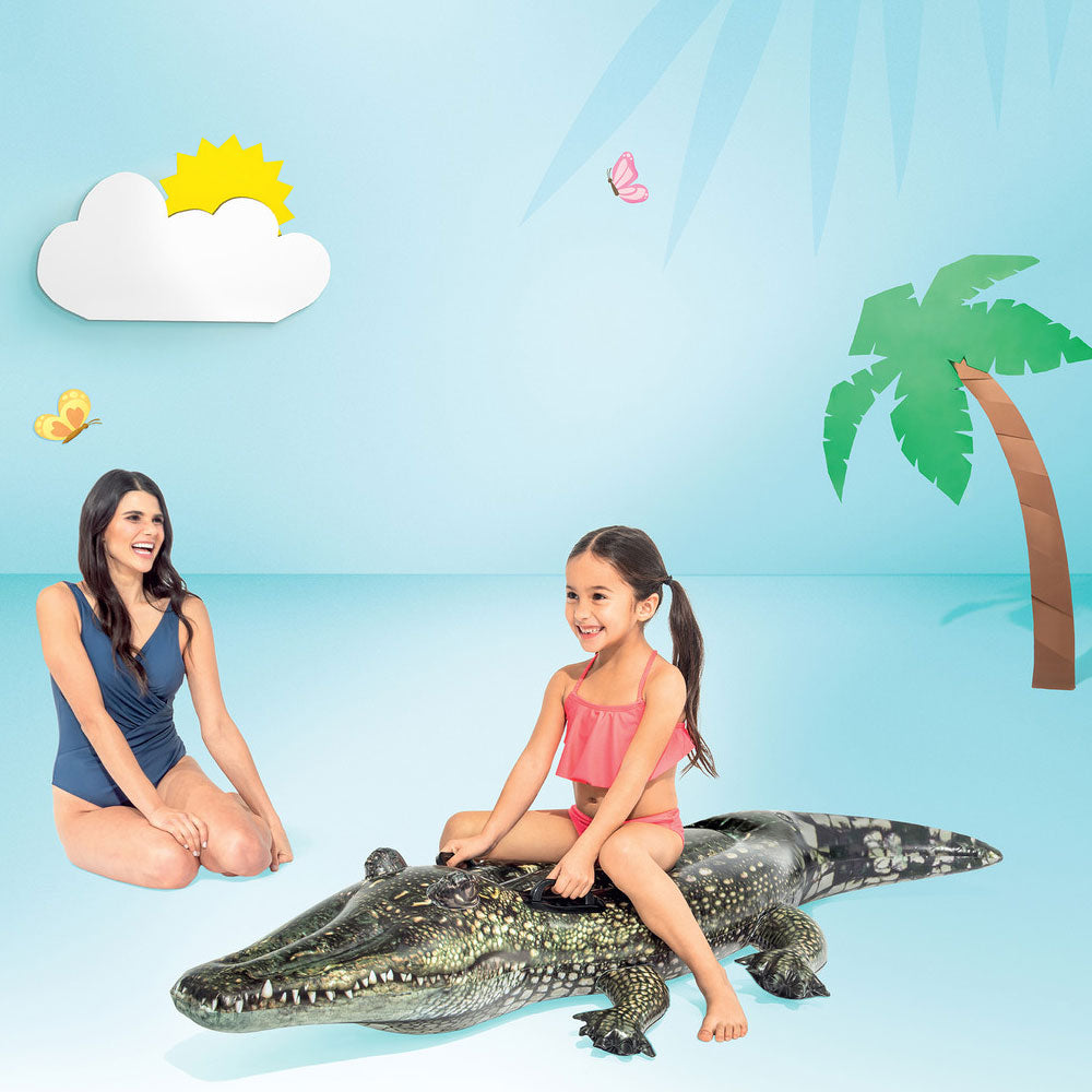 Flotador Montable Cocodrilo Realista / Intex