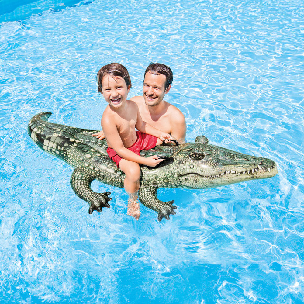 Flotador Montable Cocodrilo Realista / Intex