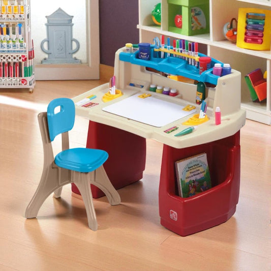 Escritorio de Arte Deluxe con Silla y Almacenamiento / Step 2