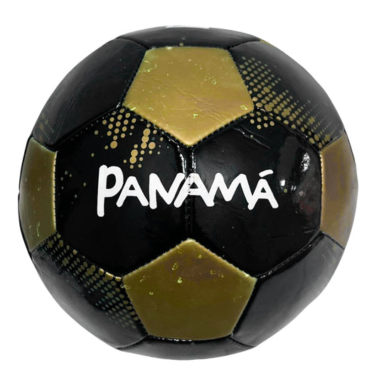 Balón de fútbol N.° 5 Panamá negro y dorado