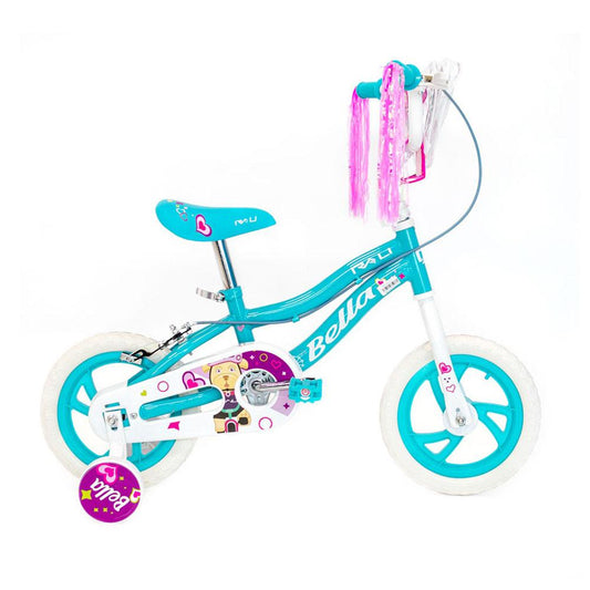 Bicicleta Rali Bella 12 " Para Niña Turquesa