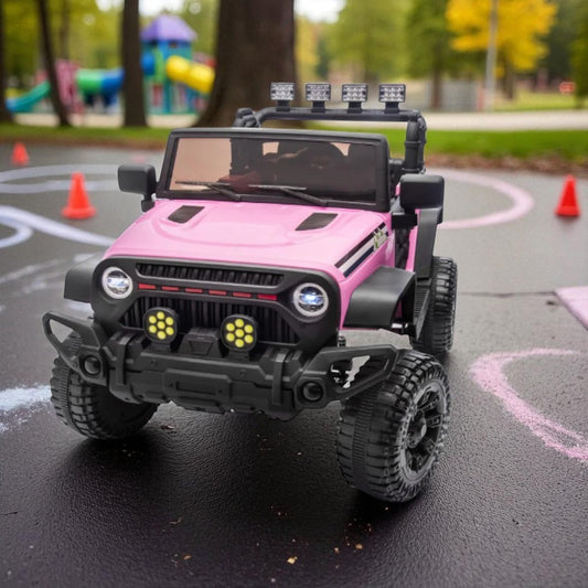 Carro Recargable R/C Rosado Jeep 12V
