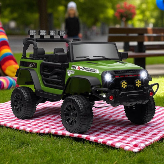 Carro Recargable R/C Verde Aventura 12V