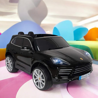 Carro Recargable Porsche Cayenne Overseas-Negro