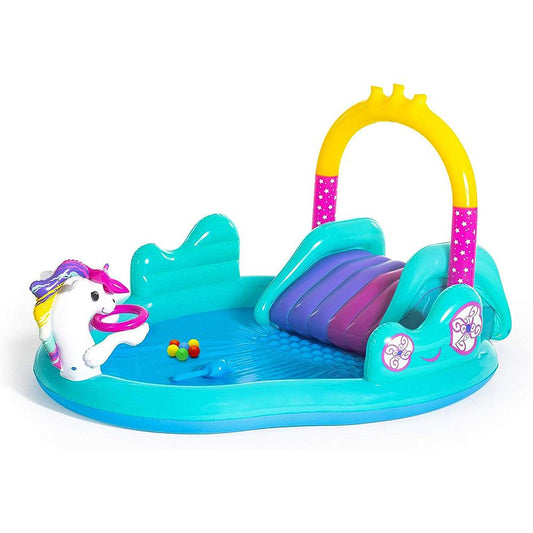 Piscina Bestway Centro de Juego Unicornio 274 cm x 198 cm x 137 cm