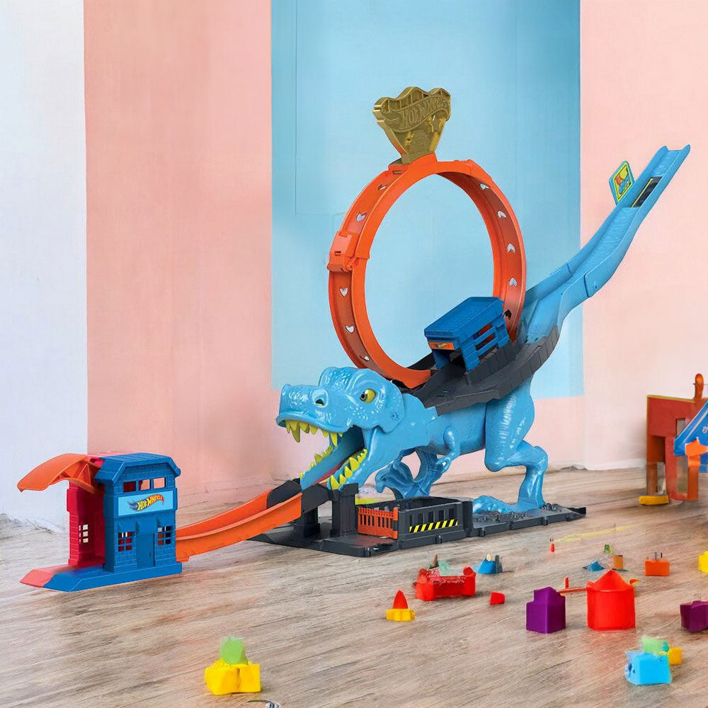 Pista Hot Wheels City T-Rex Devorador