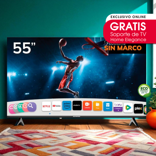 Televisor Premier 55" / Smart TV / UHD / Sin Marco