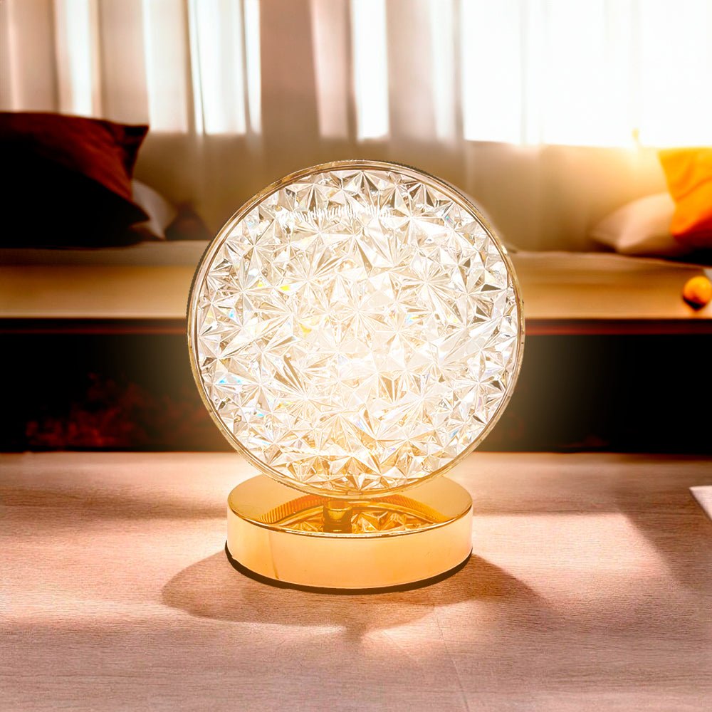 Lámpara De Mesa Recargable De Forma Circular - Home Elegance - Titan.com.pa - 2100000083381