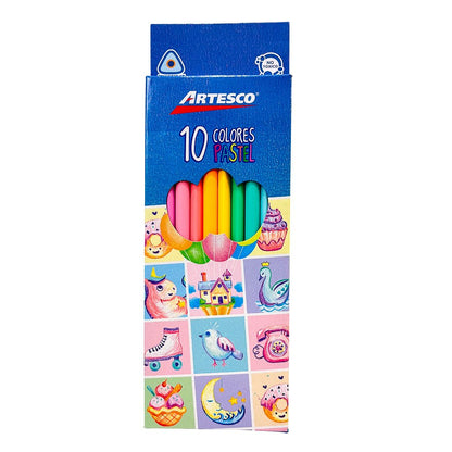 Lápices de Colores Artesco / Pastel – 10 Piezas - Artesco - Titan.com.pa - 7750082092723