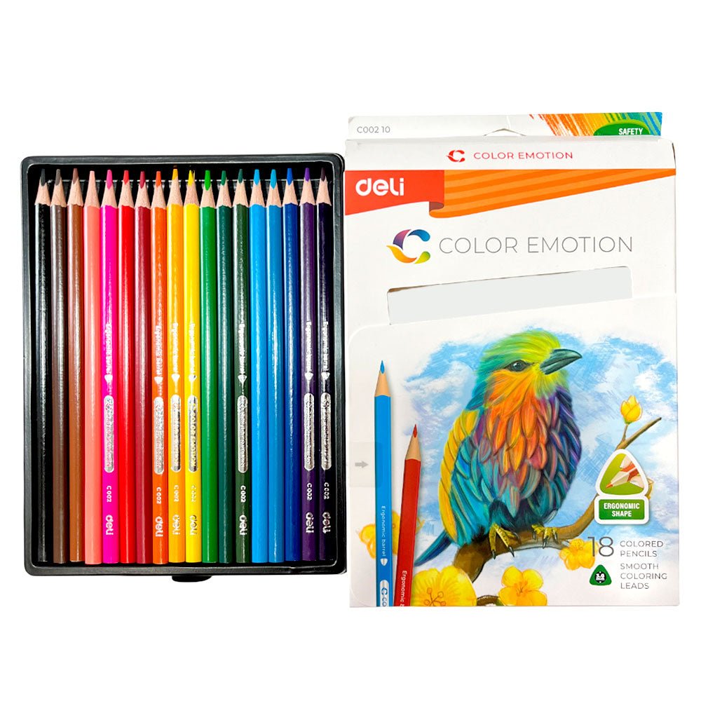 Lápices de Colores Deli 18 Unidades / Emotion - Deli - Titan.com.pa - 6921734940957