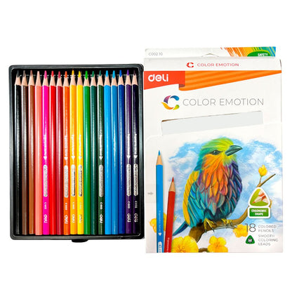 Lápices de Colores Deli 18 Unidades / Emotion - Deli - Titan.com.pa - 6921734940957