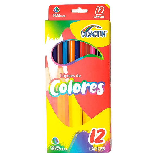 Lápices de Colores Didactin Triangular 12 Piezas