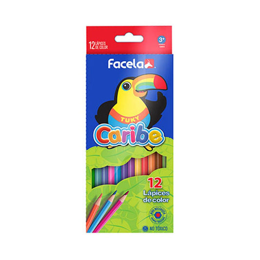 Lápices de Colores Facela Hexagonal de 12 Colores