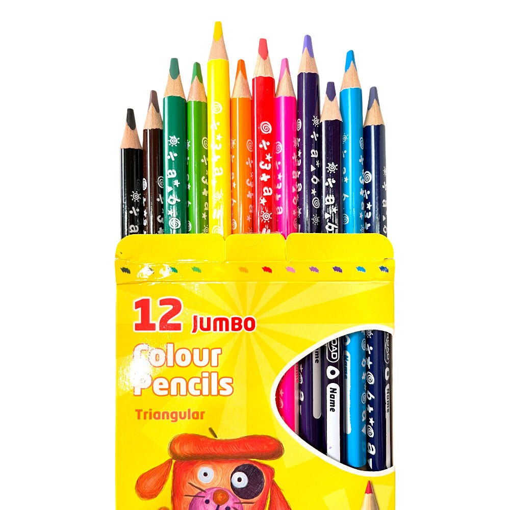 Lápices de Colores Keyroad / 12 Unidades / Jumbo / Triangular - KEYROAD - Titan.com.pa - 6954884576684