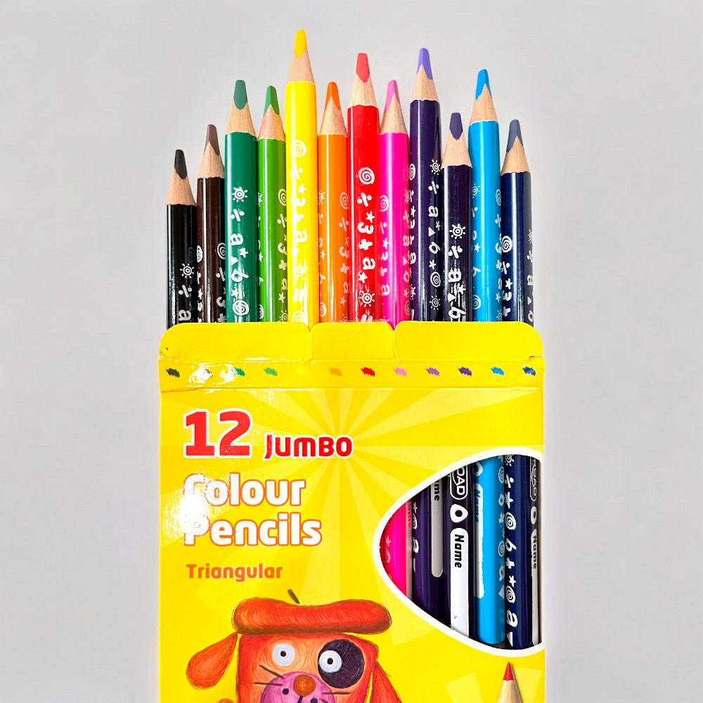 Lápices de Colores Keyroad / 12 Unidades / Jumbo / Triangular - KEYROAD - Titan.com.pa - 6954884576684
