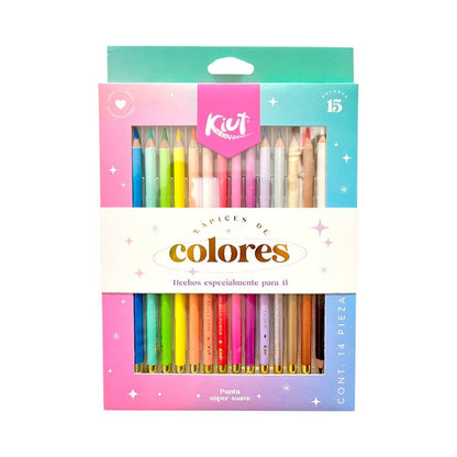 Lápices de Colores Kiut Norma / 15 Unidades - Norma - Titan.com.pa - 7702111603509