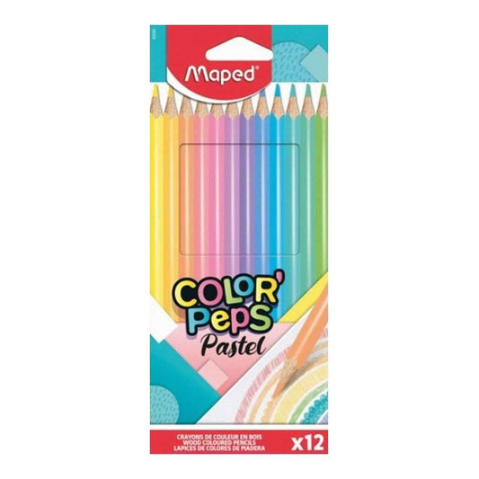 Lápices de Colores Maped Pastel 12 Piezas