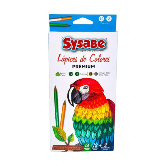 Lápices De Colores Triangulares 14 Unidades - Sysabe - Titan.com.pa - 7591213014982