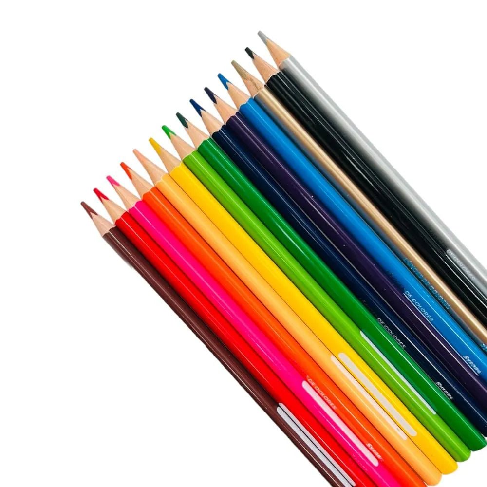 Lápices De Colores Triangulares 14 Unidades - Sysabe - Titan.com.pa - 7591213014982