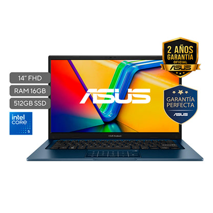 Laptop ASUS Vivobook Go / Intel Core 5 120U / 16GB / 512GB SSD / X1404VA-EB279W - Asus | Titan.com.pa