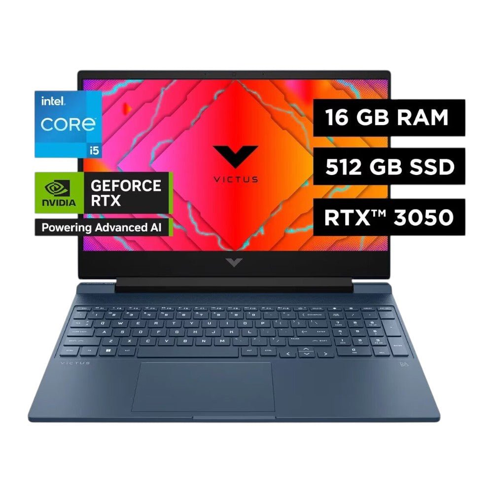 Laptop Gaming Victus 15 - fa0022la, Intel Core i5, 16 GB RAM GPU NVIDIA® GeForce RTX™ 3050, 512 GB SSD, 15.6, FHD Windows 11 Home. - HP - Titan.com.pa - 198122718252