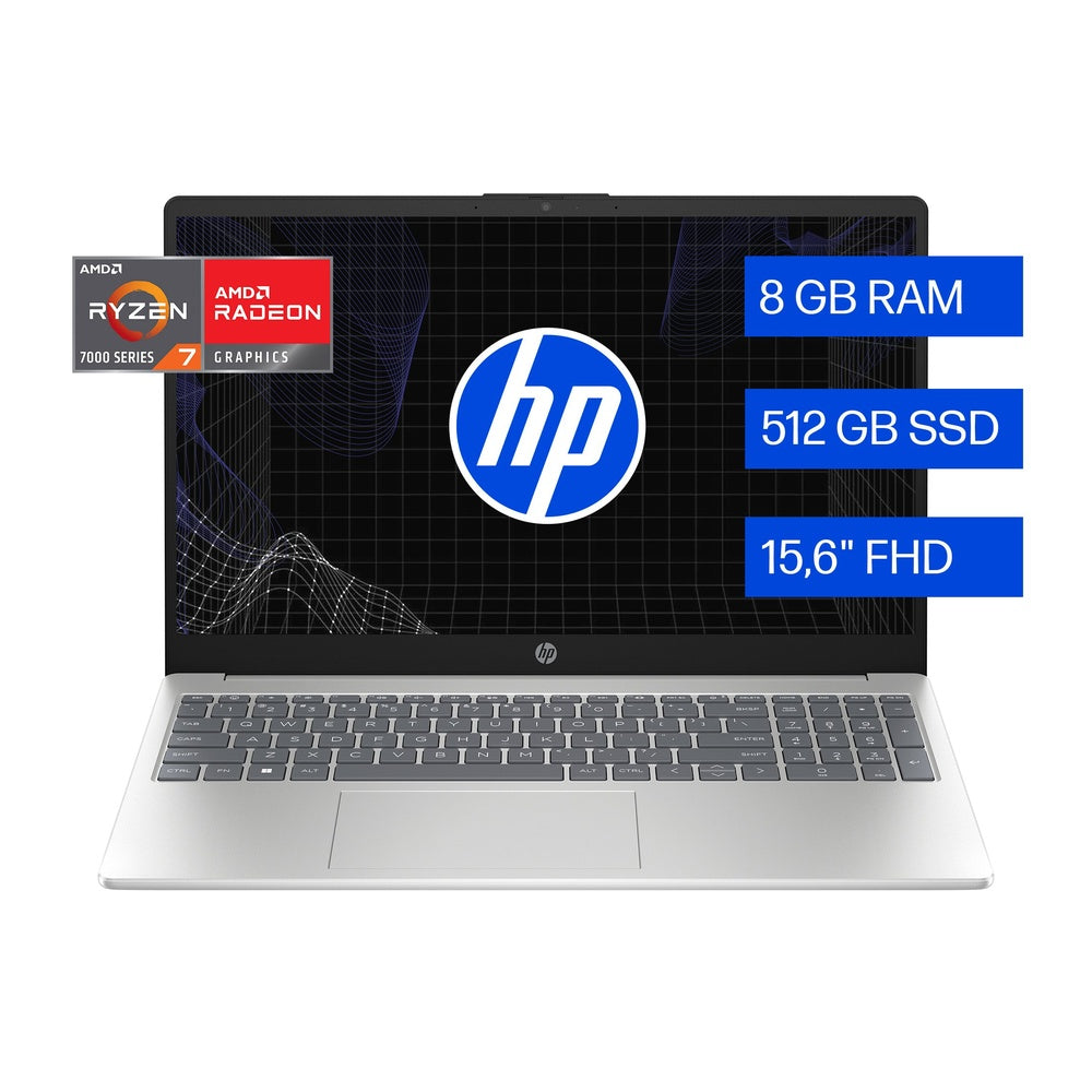 Laptop HP 15-FC0287LA con Procesador R7-7730U 8GB 512GB - HP - 11180870
