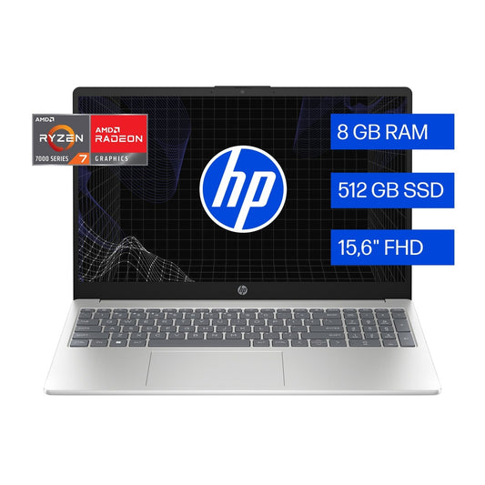 Laptop HP 15-FC0287LA con Procesador R7-7730U 8GB 512GB - HP - 11180870