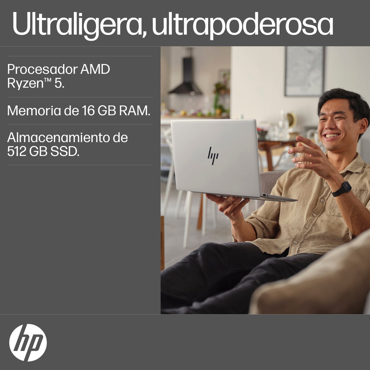 Laptop HP Pavilion Aero 13 - bg0002la, AMD Ryzen 5, 16 GB RAM, 512 GB SSD, 13.3, 2K Windows 11 Home - HP - Titan.com.pa - 198122844272