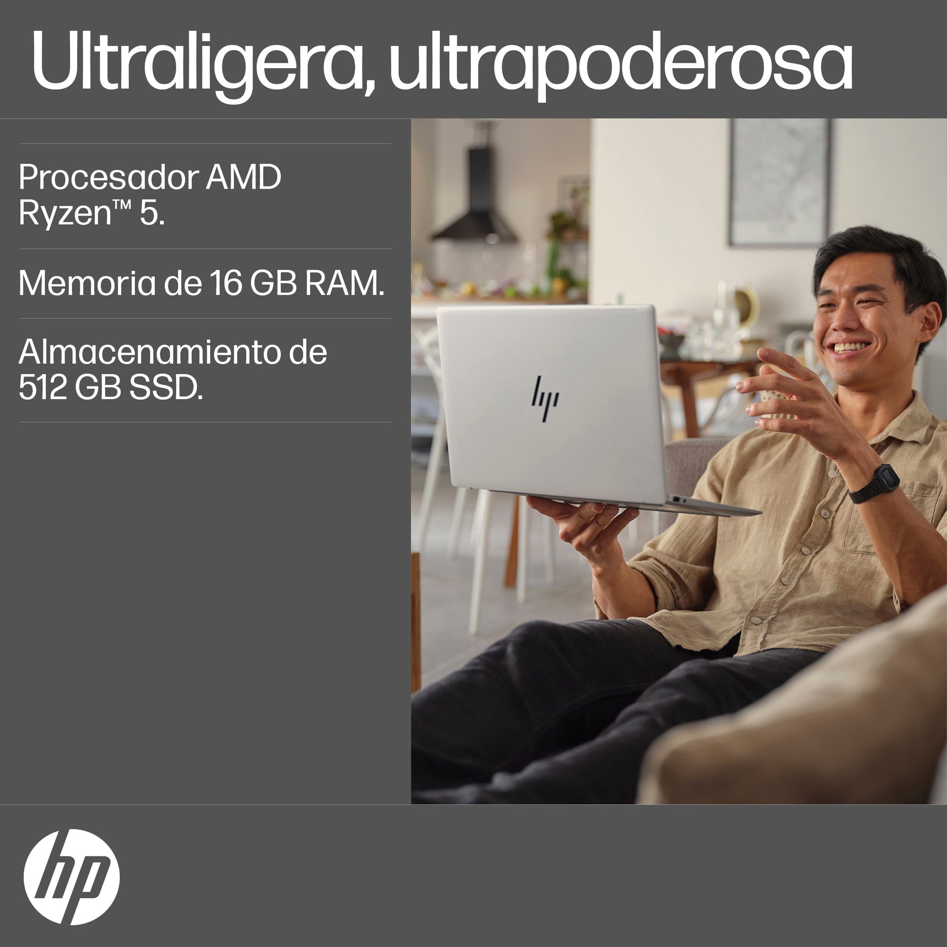 Laptop HP Pavilion Aero 13 - bg0002la, AMD Ryzen 5, 16 GB RAM, 512 GB SSD, 13.3, 2K Windows 11 Home - HP - Titan.com.pa - 198122844272