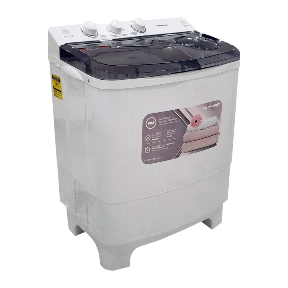 Lavadora Premier Semi - Automática 9Kg / Blanca / Barril - Doble - Premier - Titan.com.pa - 7453064739981