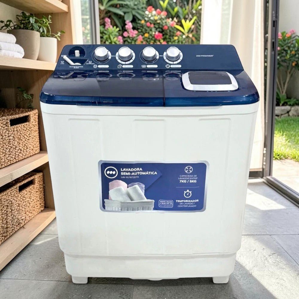 Lavadora Premier Semi-Automática de 7 Kg / Doble Tina / Azul - Premier - Titan.com.pa - 7453064749461