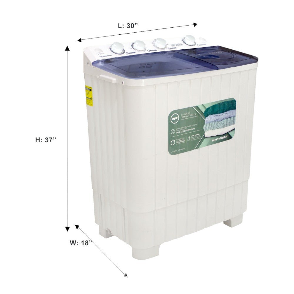Lavadora Semi - Automática Premier 10Kg - Blanca - Premier - Titan.com.pa - 7453064737802