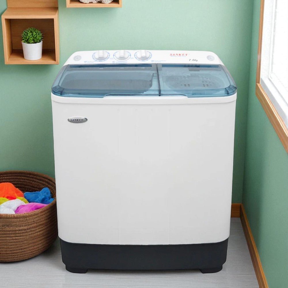 Lavadora Semi - Automática Sankey 7.0 kg / Blanca / Doble Tina - Sankey - Titan.com.pa - 7453013519220