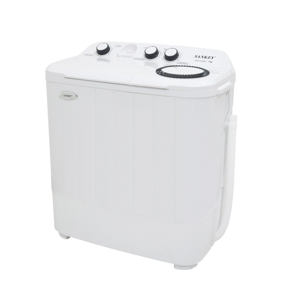 Lavadora Semi - Automatica Sankey 7Kg / Doble Tina / Blanca - Sankey - Titan.com.pa - 7453118901234