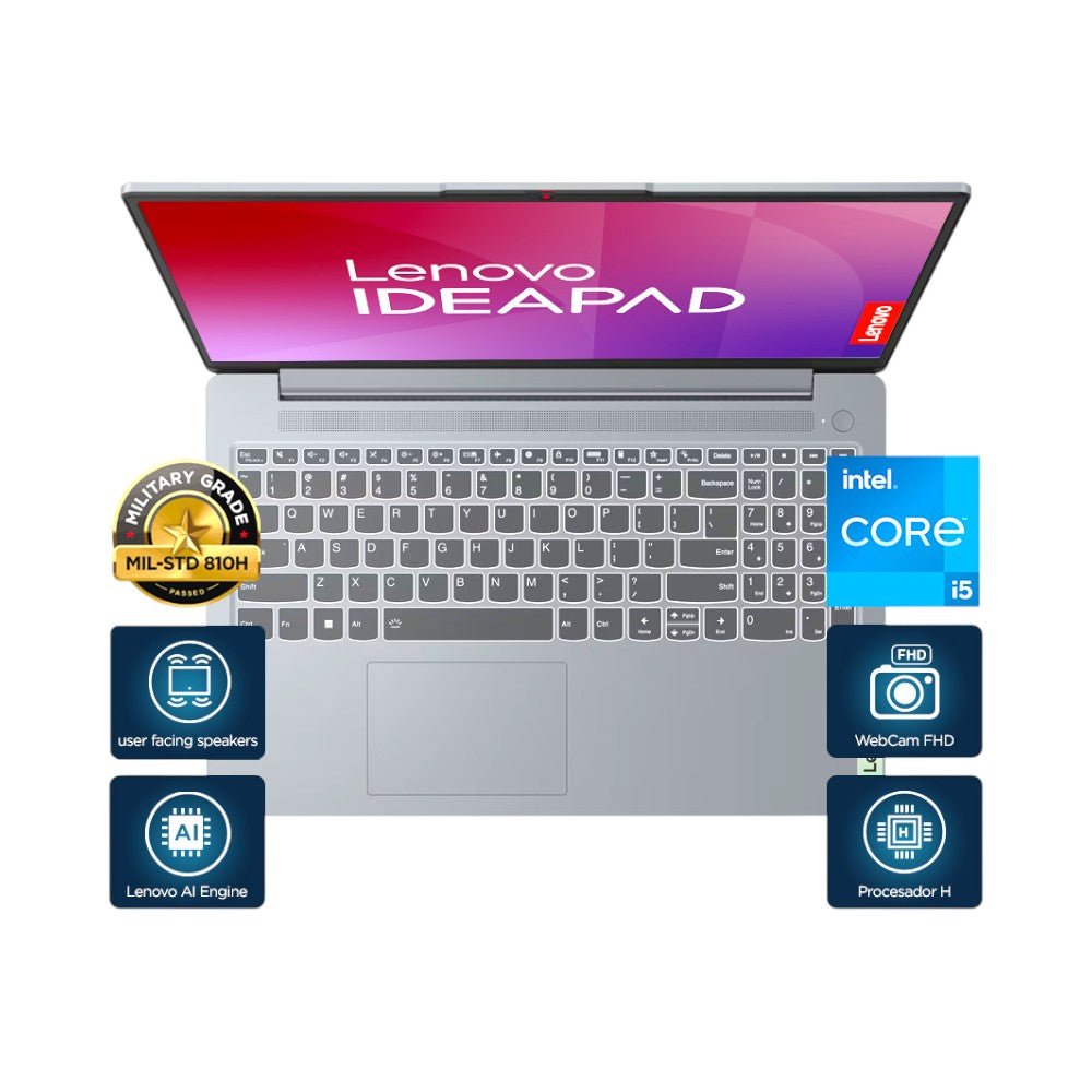 Lenovo IdeaPad Slim 3, 15.6" FHD, Intel Core i5 - 12450H, 8GB, 512GB SSD, Artic gray - Lenovo - Titan.com.pa - 197532286153
