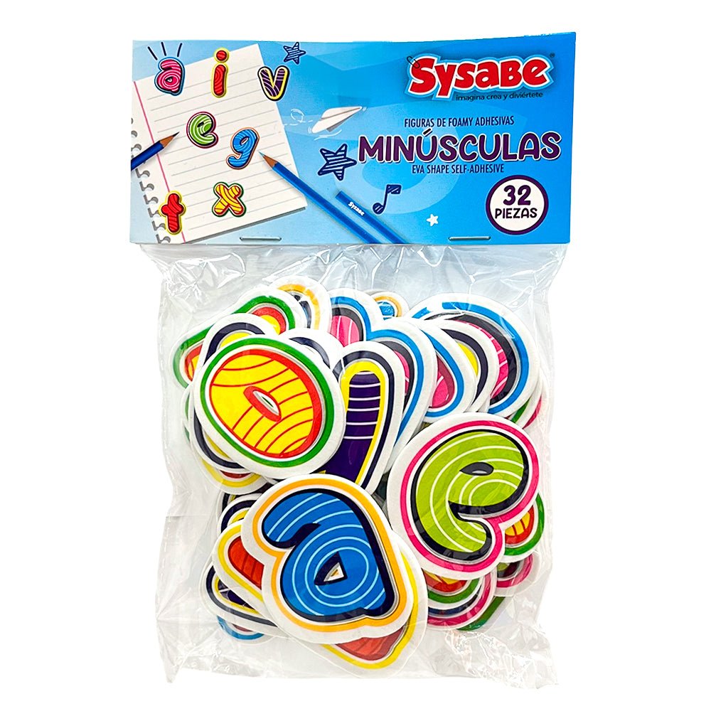 Letras de Foami Sysabe / Minúsculas – 32 Piezas - Sysabe - Titan.com.pa - 7591213029436