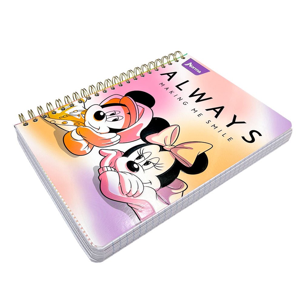 Libreta Con Espiral Doble Norma Minnie Mouse - Raya Ancha / 5 Materias / Surtido - Norma - Titan.com.pa - 7702111598904