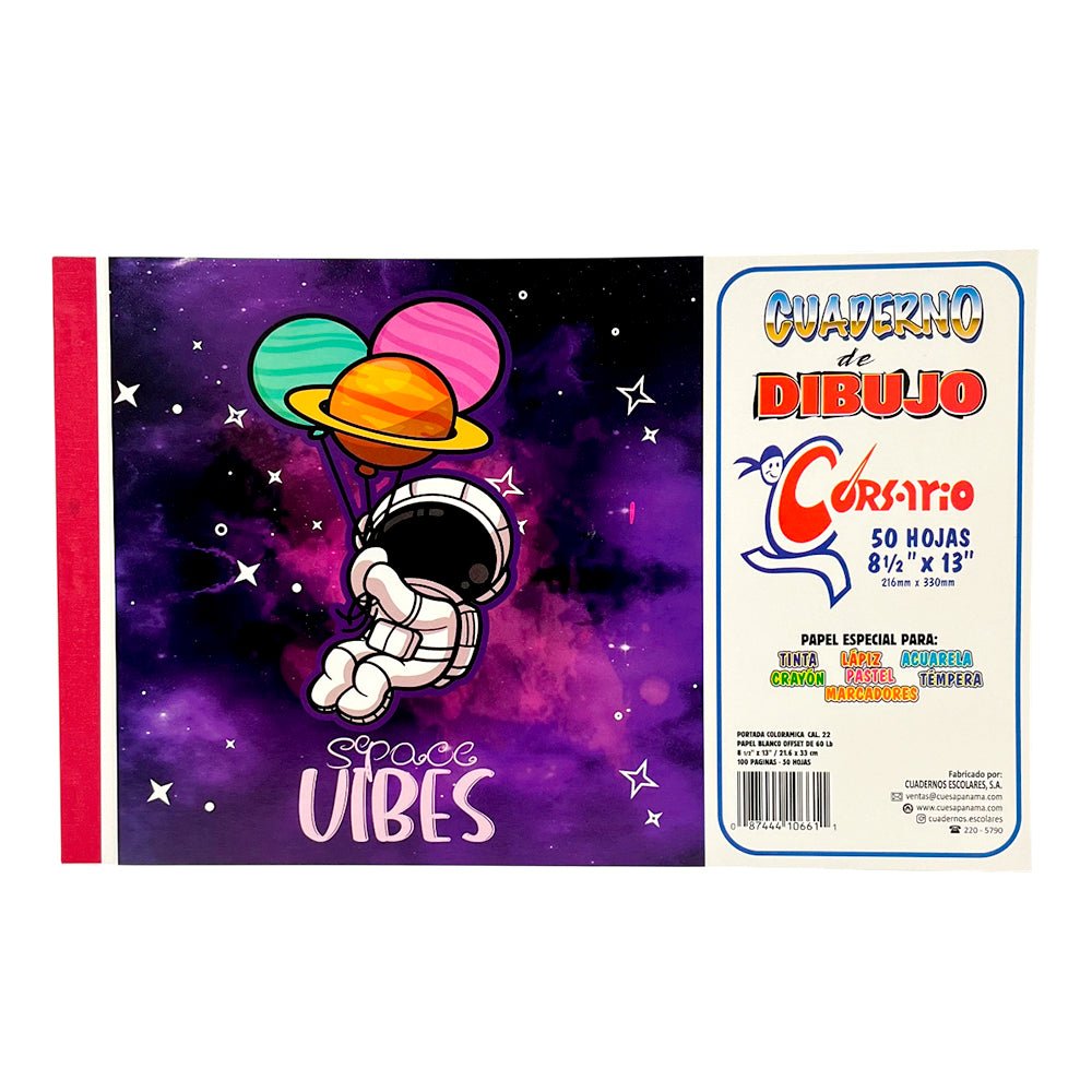 Libreta de Dibujo Corsario de 100 Páginas 8 1/2" x 13" - Surtido - Corsario - Titan.com.pa - 87444106611