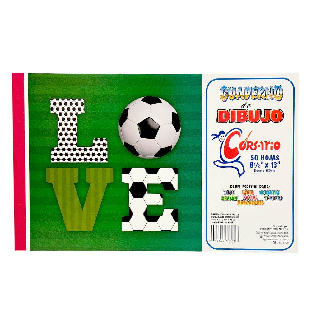 Libreta de Dibujo Corsario de 100 Páginas 8 1/2" x 13" - Surtido - Corsario - Titan.com.pa - 87444106611