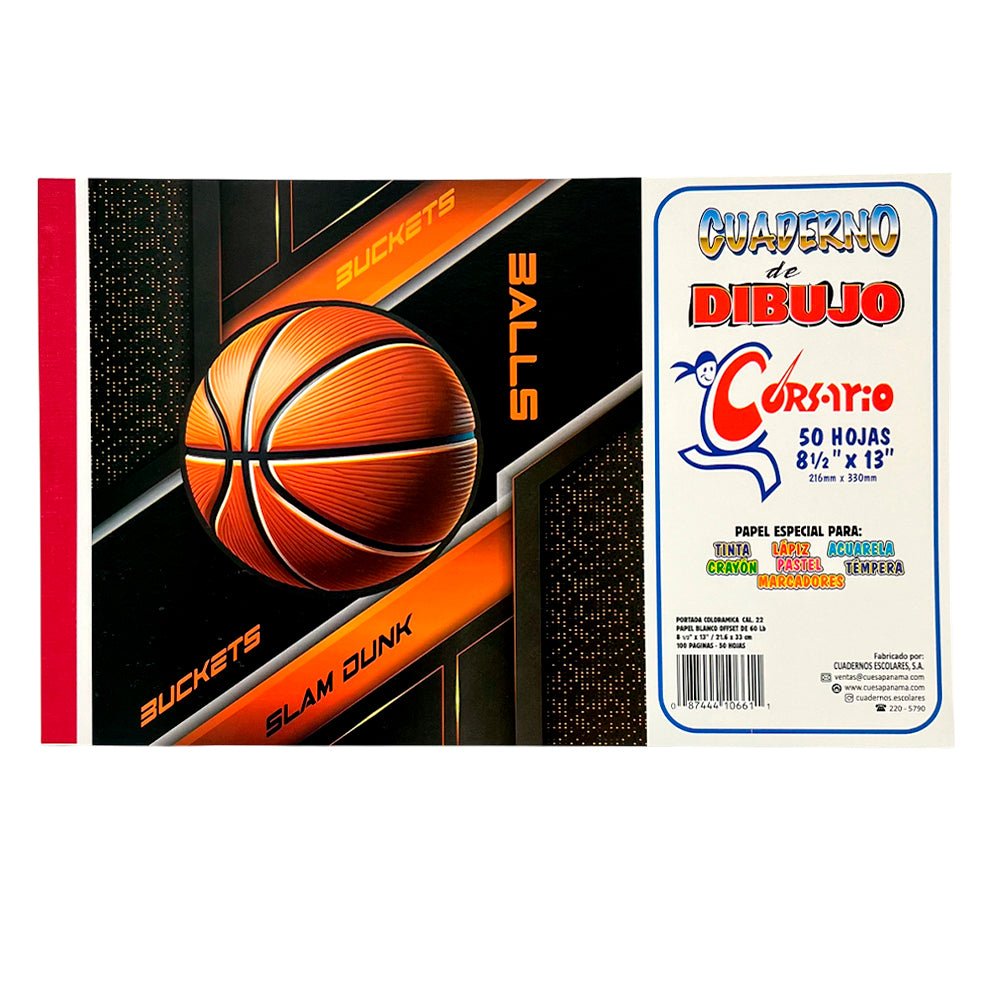 Libreta de Dibujo Corsario de 100 Páginas 8 1/2" x 13" - Surtido - Corsario - Titan.com.pa - 87444106611