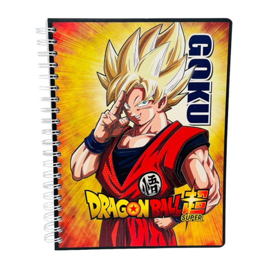 Libreta Espiral Doble 5 Materias Dragon Ball Z 300 Páginas