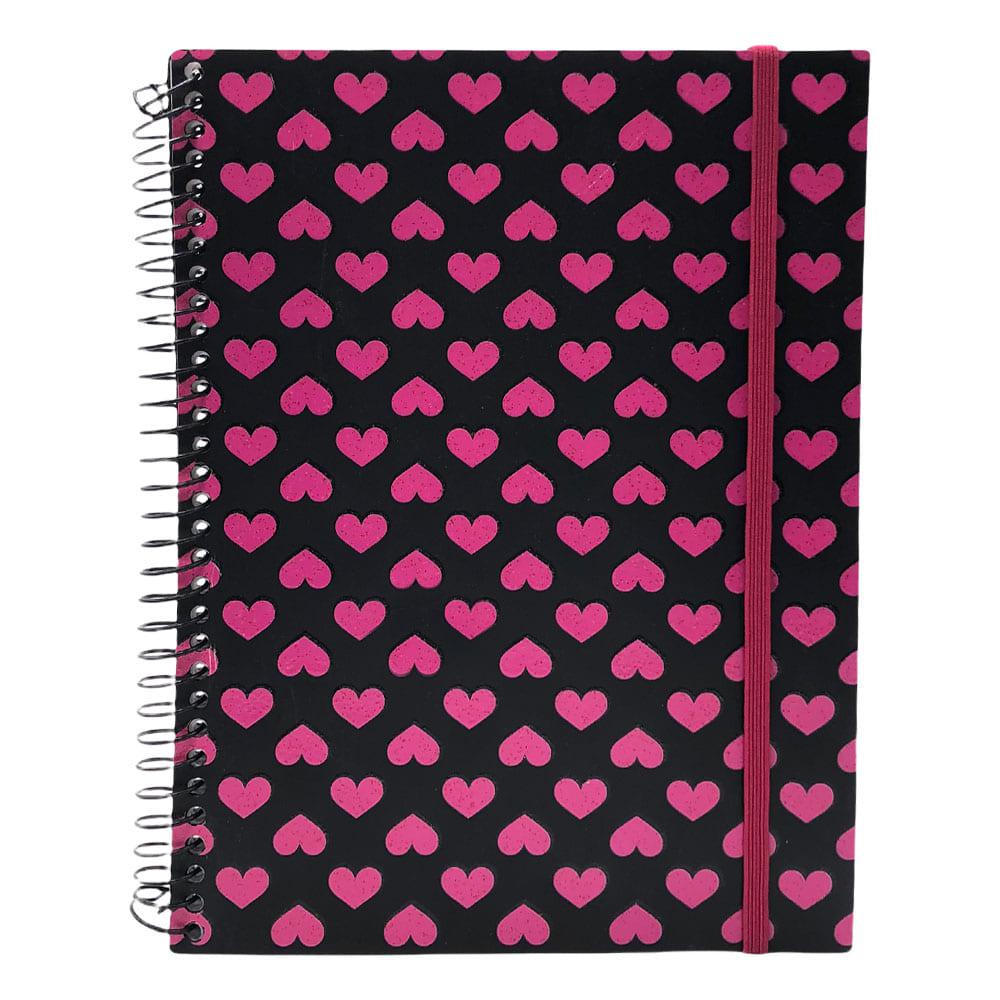 Libreta Plástica Mediana Love Corsario Raya Ancha 192 Páginas
