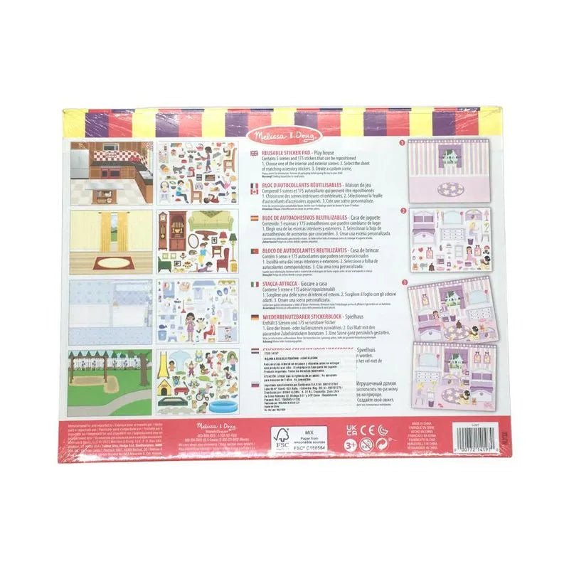 Libro de pegatinas reutilizables Melissa & Doug ¡Juega a las casitas! - Melissa & Doug - Titan.com.pa - 772141970