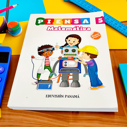 Libro de Texto Eduvisión Piensa Matemática 5 - Eduvision - Titan.com.pa - 9789930606872