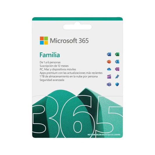 Licencia Microsoft 365 Familia + Mouse Inalámbrico 1850 Suscripción de 12 Meses - Microsoft - Titan.com.pa - 885370578430